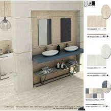 TEXTURE Bianco / Tortora:Πλακάκια Μπάνιου Γυαλιστερά 20x50cm