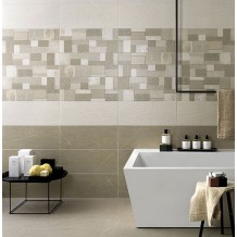 PALLADIO: Taupe- Decor- Avorio: Ματ 25x60cm