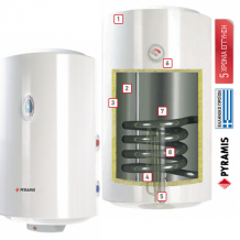 PYRAMIS: Θερμοσίφωνας - Boilers 60 Lt (κάθετο-οριζόντιο-δαπέδου)